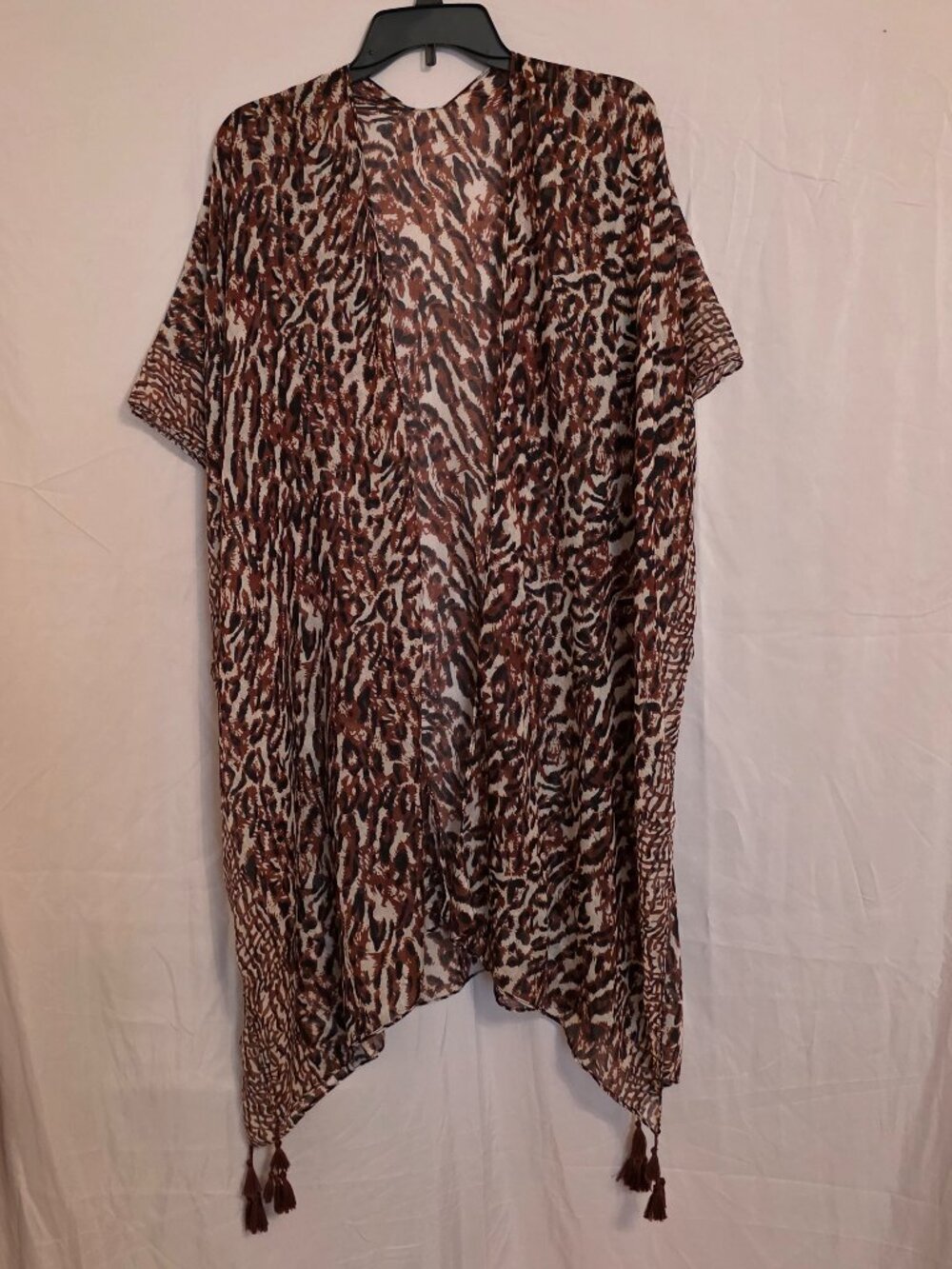 Semi Sheer Leopard Print Swimsuit Cover Up ONE SIZE NWOT